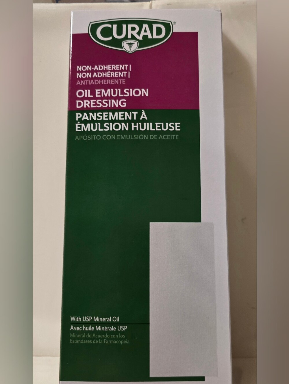 CURAD Non-Adherent Oil Emulsion Dressings 3x8 24ct Sterile Medline NIB